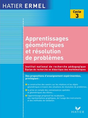 cover image of Ermel--Apprentissages Géométriques et résolution de problèmes au cycle 3